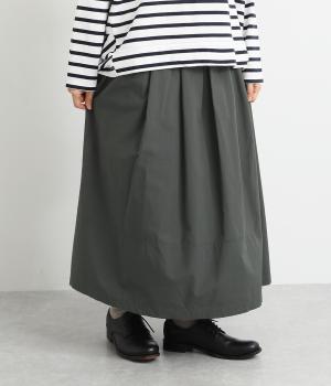 コットン平織スカート(チャコール-F)