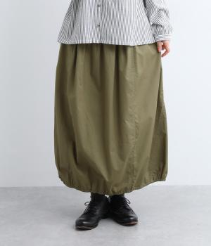 コットンツイルバルーンスカート(カーキ-F)