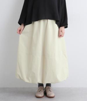 パウダータッチタフタバルーンスカート(ベージュ-F)