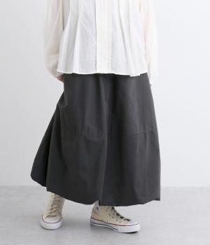 パウダータッチタフタバルーンスカート(チャコール-F)