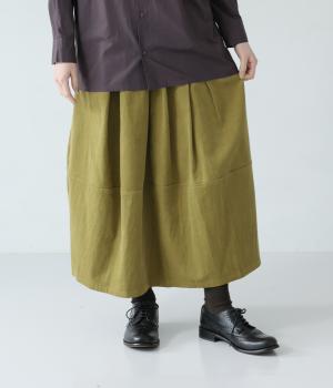 コットンコーデュロイスカート(オリーブ-F)