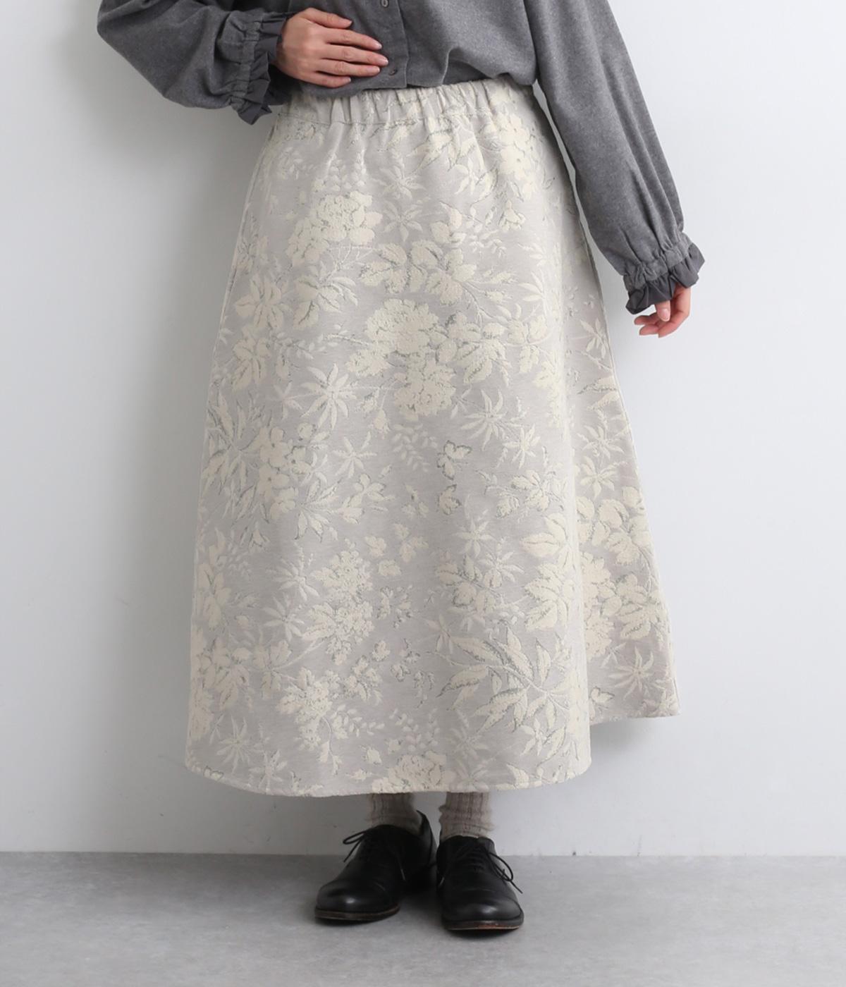 シェニールジャカードスカート(グレー-F)