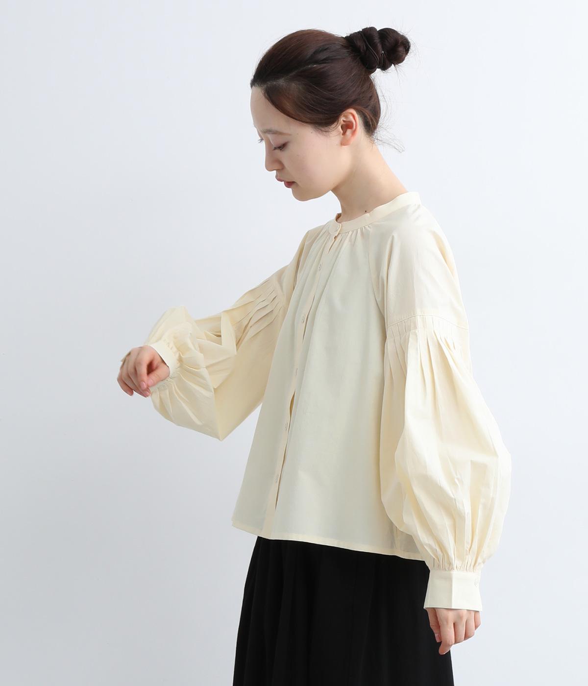 コットン平織ブラウス(アイボリー-F)