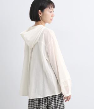 コットンクレープチュニックプルオーバー(アイボリー-F)