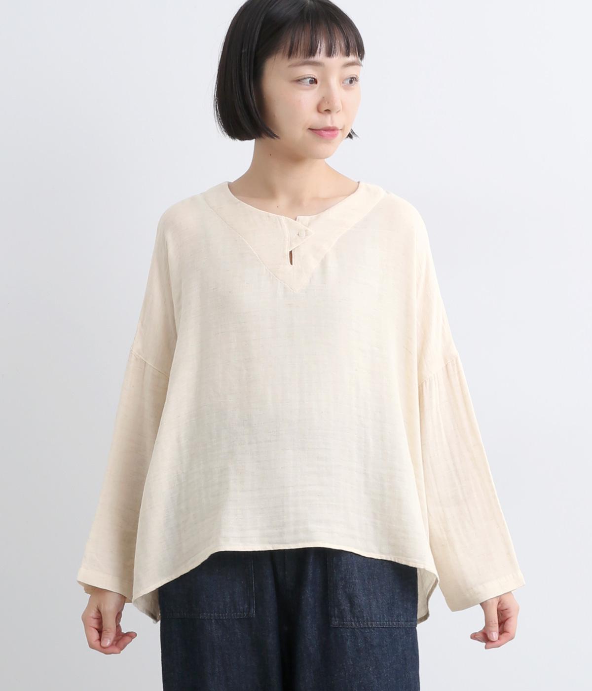 ガーゼシャンブレーブラウス(キナリ-F)