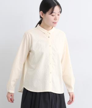 小花刺繍レースブラウス