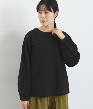 コットンドビー　ブラウス(ブラック-F)