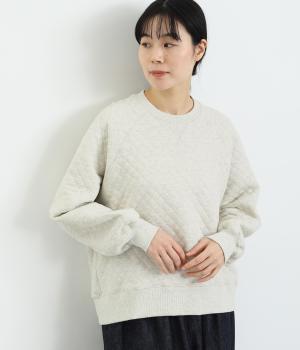 コットンニットキルト　プルオーバー(オートミール-F)