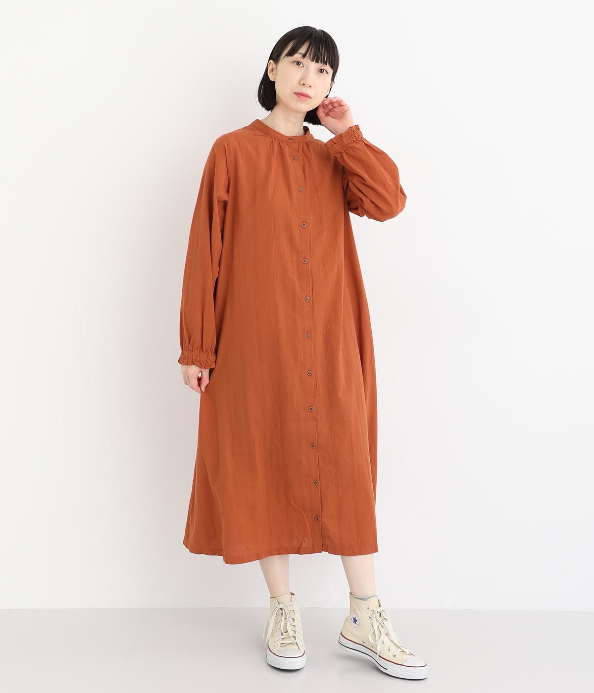 コットンドビーワンピース(オレンジ-F)