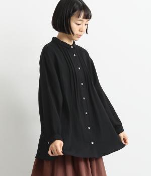 コットンガーゼチュニック(ブラック-F)