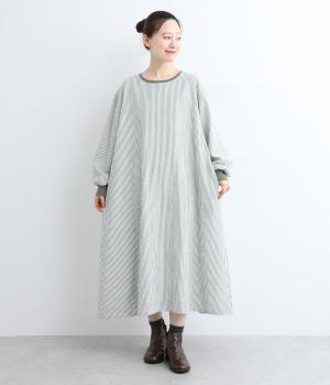 サッカーストライプワンピース(グリーン-F)