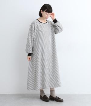 サッカーストライプワンピース(ブラック-F)