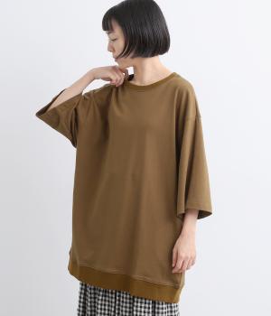 天竺チュニック(キャメル-F)