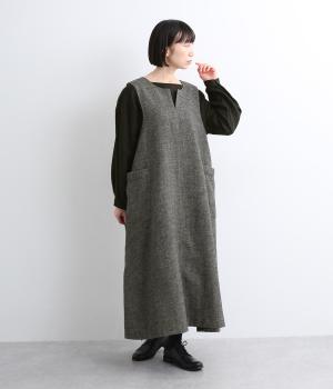 カラーツイード　ポケットジャンパースカート