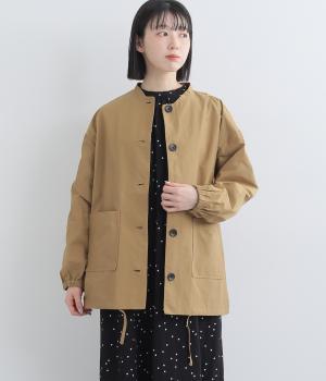 コットンナイロン　ジャケット(キャメル-F)