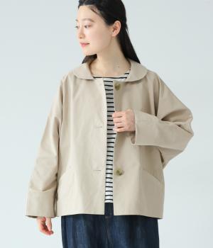 デニム風　丸襟ジャケット