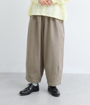 リネンコットン平織パンツ