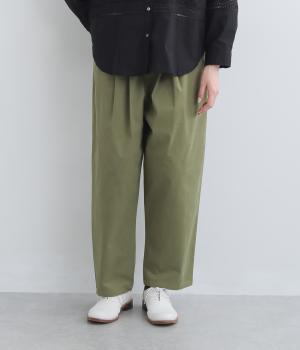 コットンツイル　ストレッチパンツ(カーキ-F)