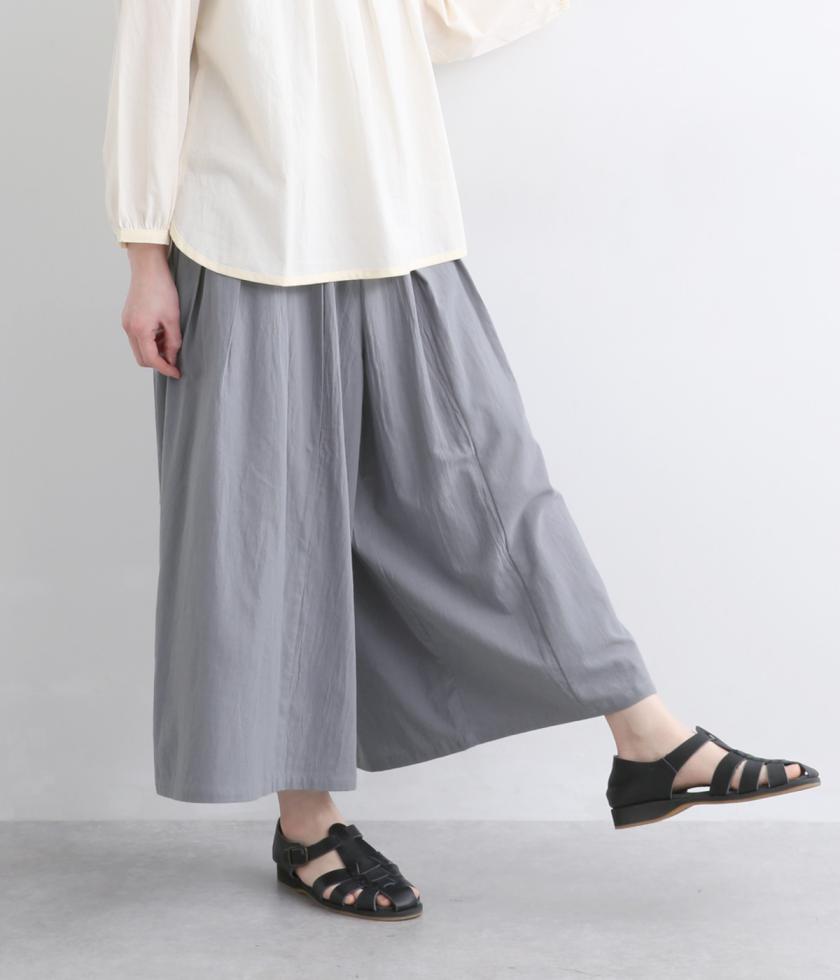 コットンローンプルオーバーブラウスタックパンツ
