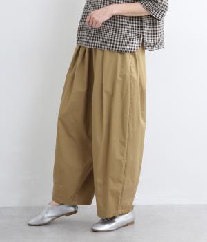 コットンツイル　タックパンツ