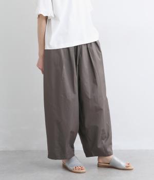 コットンツイル　タックパンツ(チャコール-F)