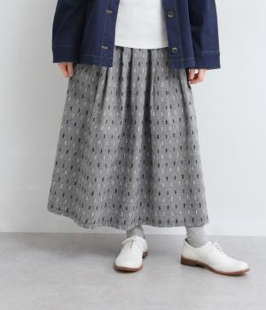 ダンガリー　オリジナル刺繍　2wayギャザースカート