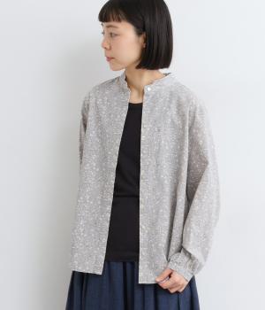 アソート　花柄プリントブラウス(ブルー-F)