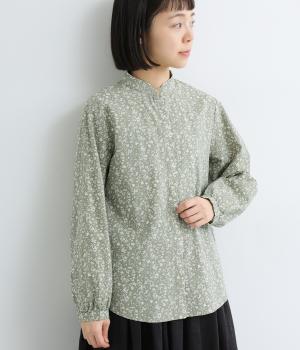 アソート　花柄プリントブラウス(グリーン-F)