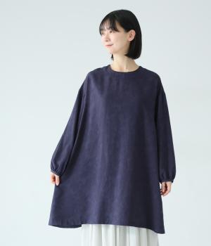 刺繍風ジャカード　チュニック(ネイビー-F)