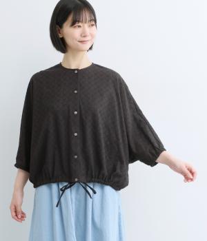 花柄刺繍カーディガン(ブラック-F)