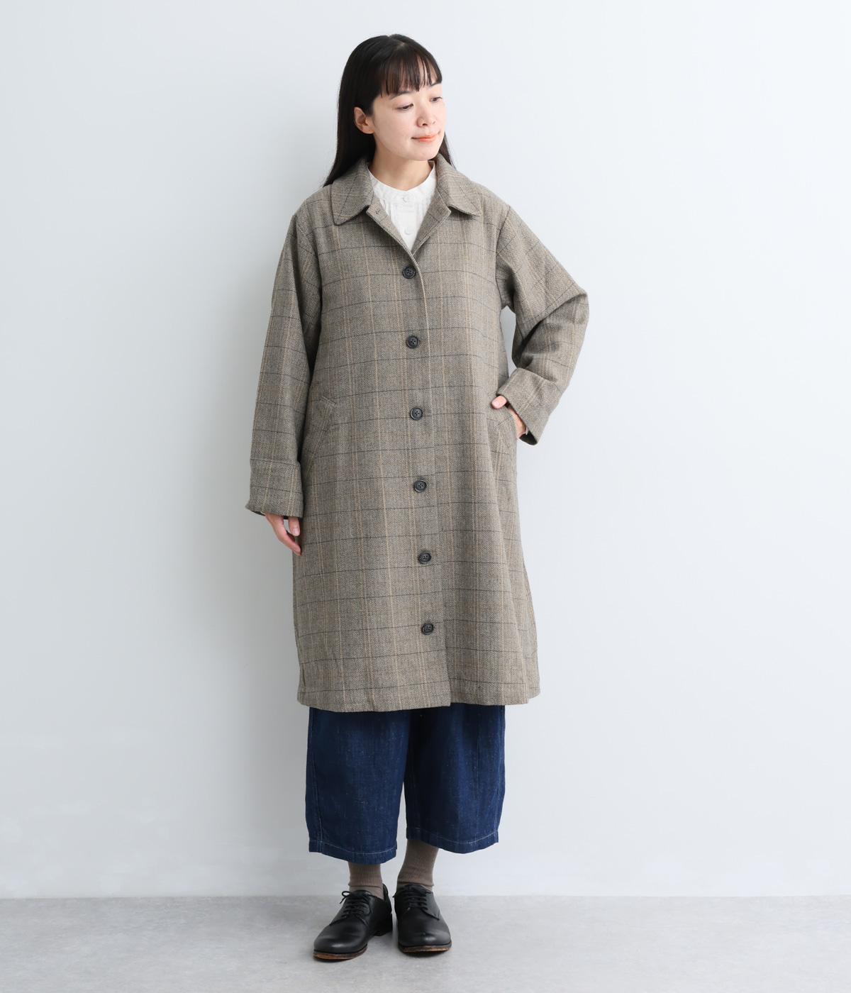 ウール混ヘリンボーンチェックコート｜le ciel a temps doux（ルシエル