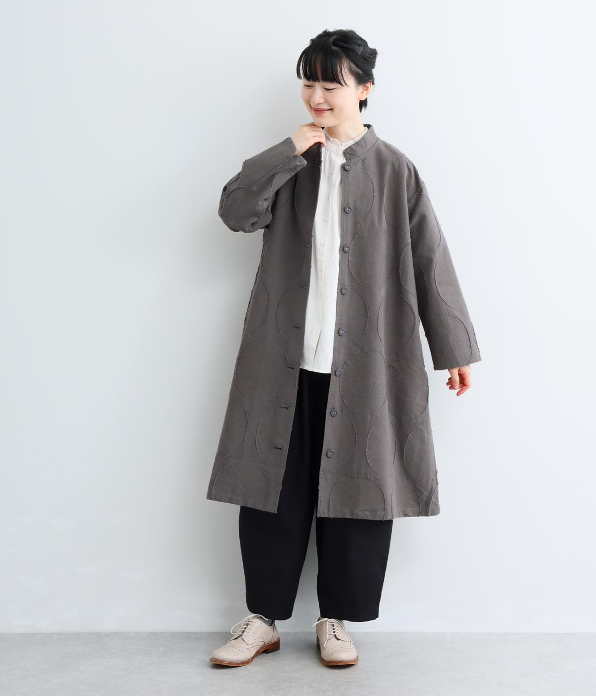 coorグレー ハイネックコート ドットジャカードハイネックコート｜le ciel a temps doux（ルシエル