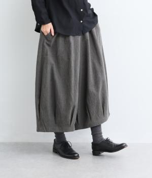 コットンリネンスラブシャンブレーパンツ（グレー・F）