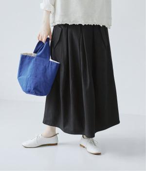コットンツイルデザインポケットスカート(ブラック-F)
