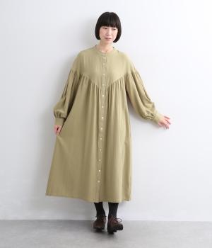 コットンビエラ裏ピーチ起毛ワンピース（ベージュ・F）