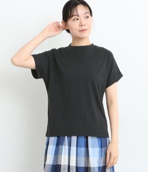 コットン空紡糸ロールアップワイドプルオーバー(ブラック-ONESIZE)