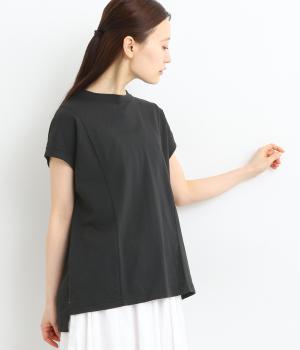 空紡糸ドライコットン切替えプルオーバー(ブラック-ONESIZE)