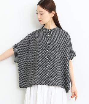 バックサテンアムンゼンドルマンワイドブラウス(ブラック系-ONESIZE)