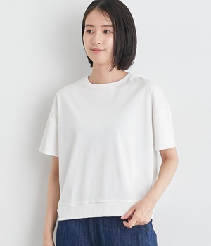 コットンナノシアワイドプルオーバー(ホワイト-F)