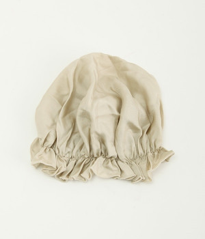 【おやすみケア】シルクナイトキャップ　つるつるタイプ(黄金色-ONESIZE)