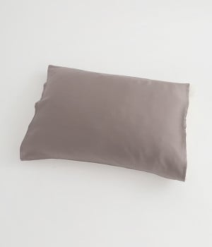 シルクとコットンの枕カバー(鉛色-ONESIZE)