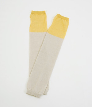 内側シルク　アームカバー　さらさらコットン(銀色-ONESIZE)