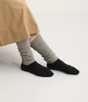 【極暖シルクシリーズ】レッグウォーマー(シルバー-ONESIZE)