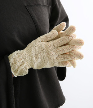 絹のハンドケア　平巻手袋(生成-ONESIZE)