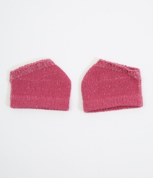 シルクとコットンリネンのトングソックス(牡丹色-ONESIZE)