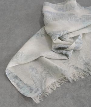 軽くてやわらかいシルク混ストール(空色-F)