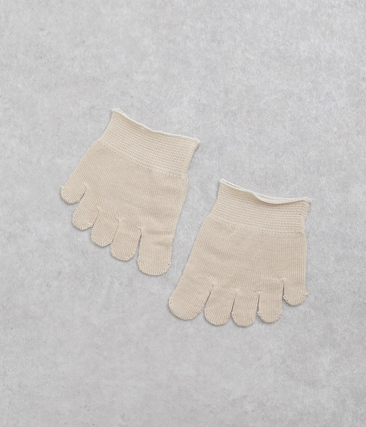 つま先すっきり　5本指つま先カバーソックス(生成-F)