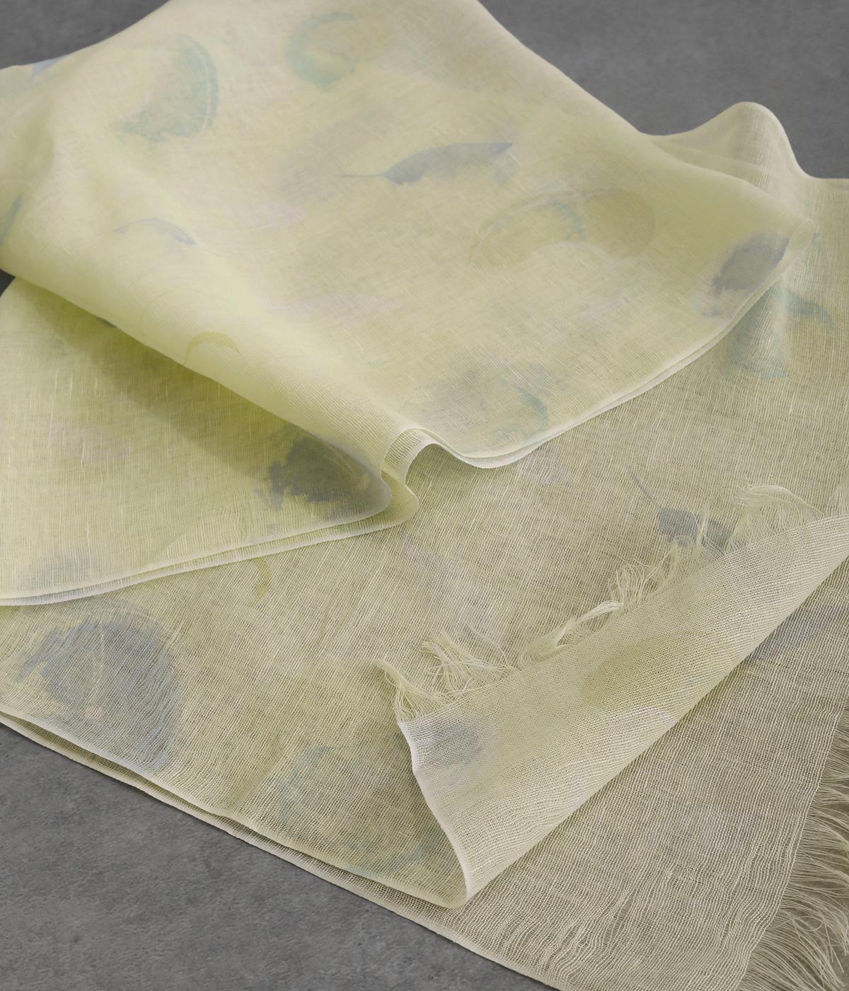 チクチクしないリネンストール(イエロー-F)