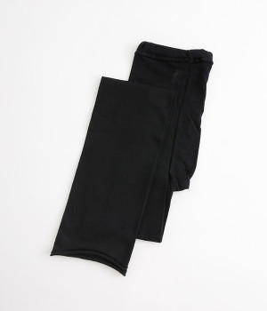 コットンリネンロングレギンス(ブラック-ONESIZE)