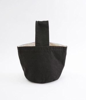 キャンバスバケットバッグスモール(ブラック-ONESIZE)